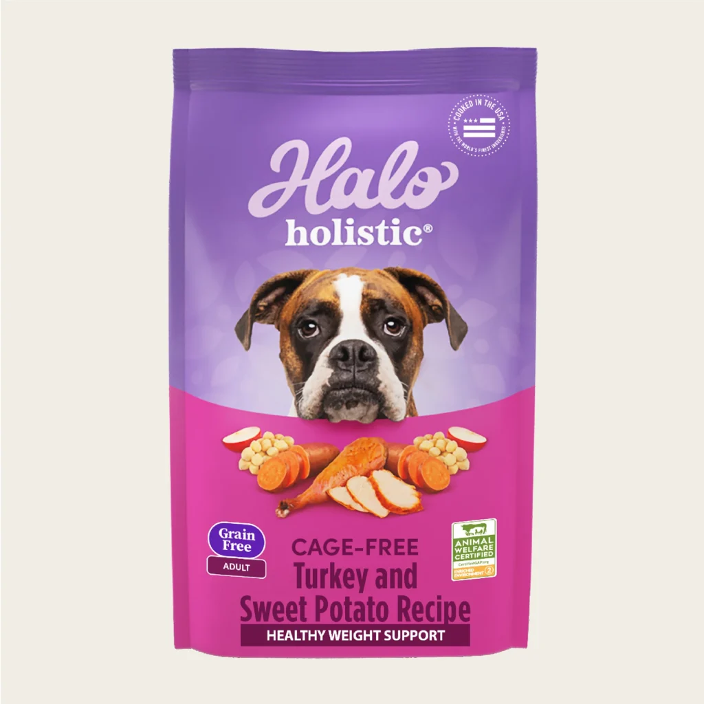 Halo Holistic Healthy Weight Support Grain Free Cage-Free Turkey & Sweet Po Dry Dog Food