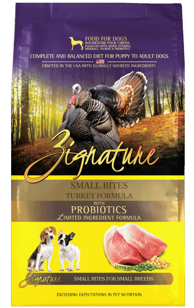 Zignature Original Small Bites Turkey Formula with Probiotics Dry Dog Food
