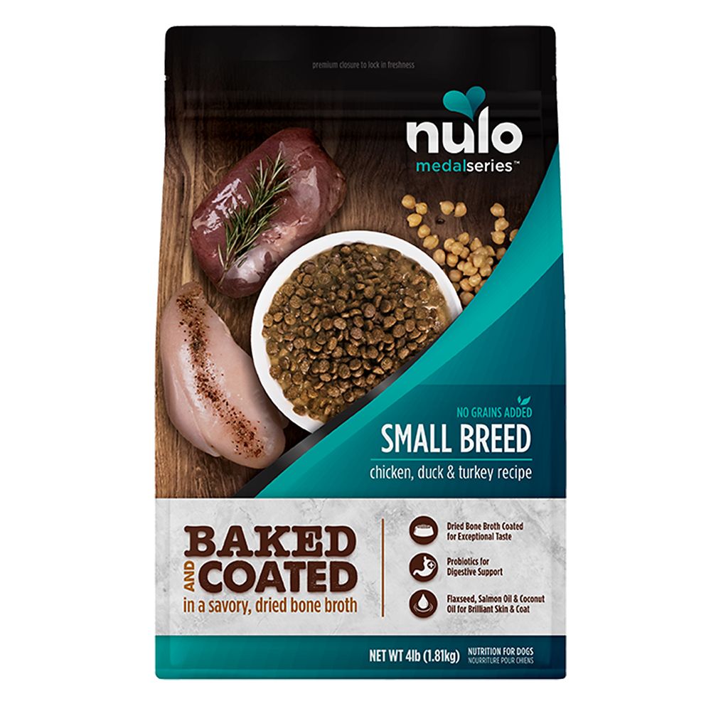 Nulo MedalSeries Small Breed Baked & Coated Chicken, Duck & Turkey Recipe Dry Dog Food