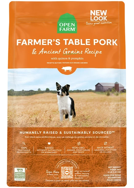 Open Farm Farmer’s Table Pork Ancient Grains Dry Dog Food