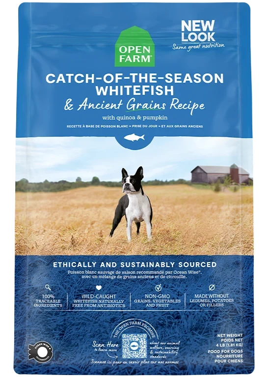 Open Farm Catch of the Season: Whitefish Ancient Grains Dry Dog Food