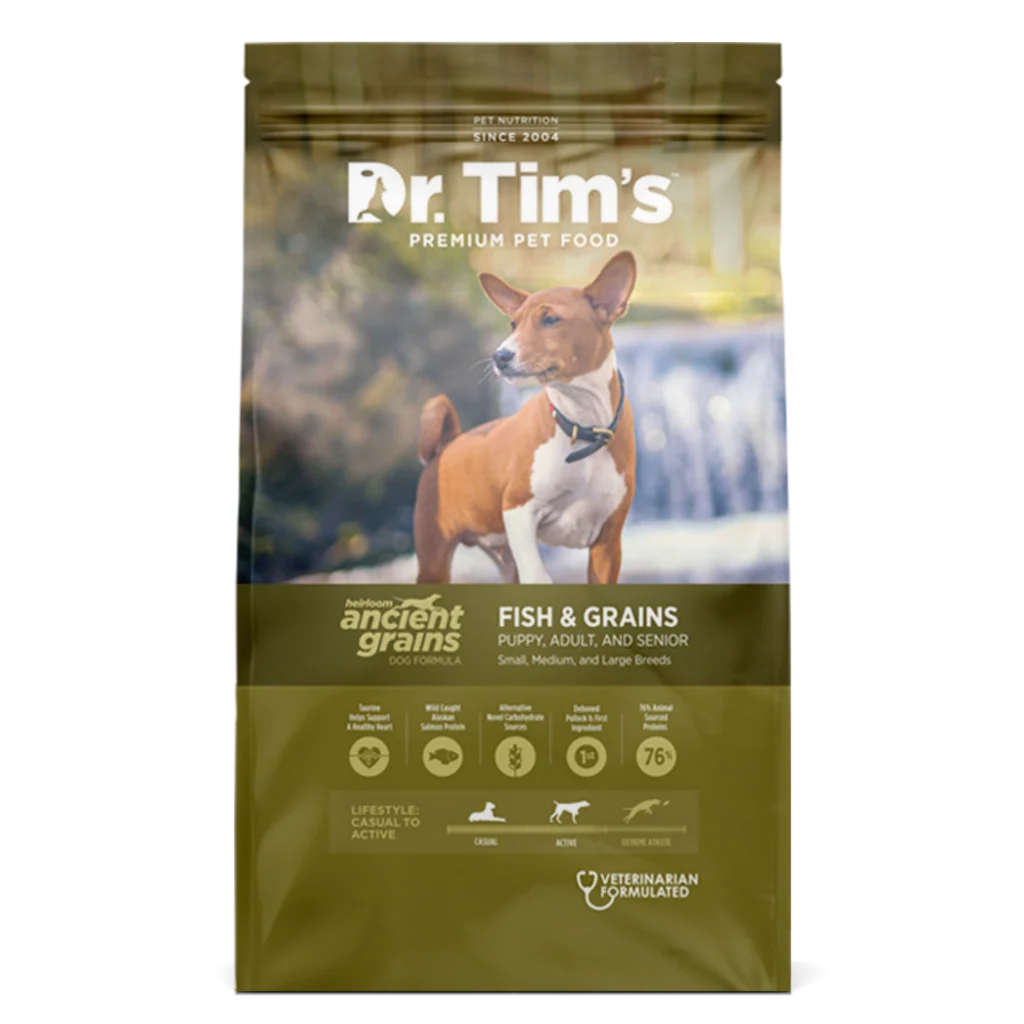 Dr. Tim’s Heirloom Ancient Fish & Grains Dry Dog Food