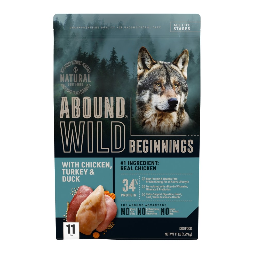 Abound Wild Beginnings All Life Stages Chicken, Turkey & Duck Dry Dog Food
