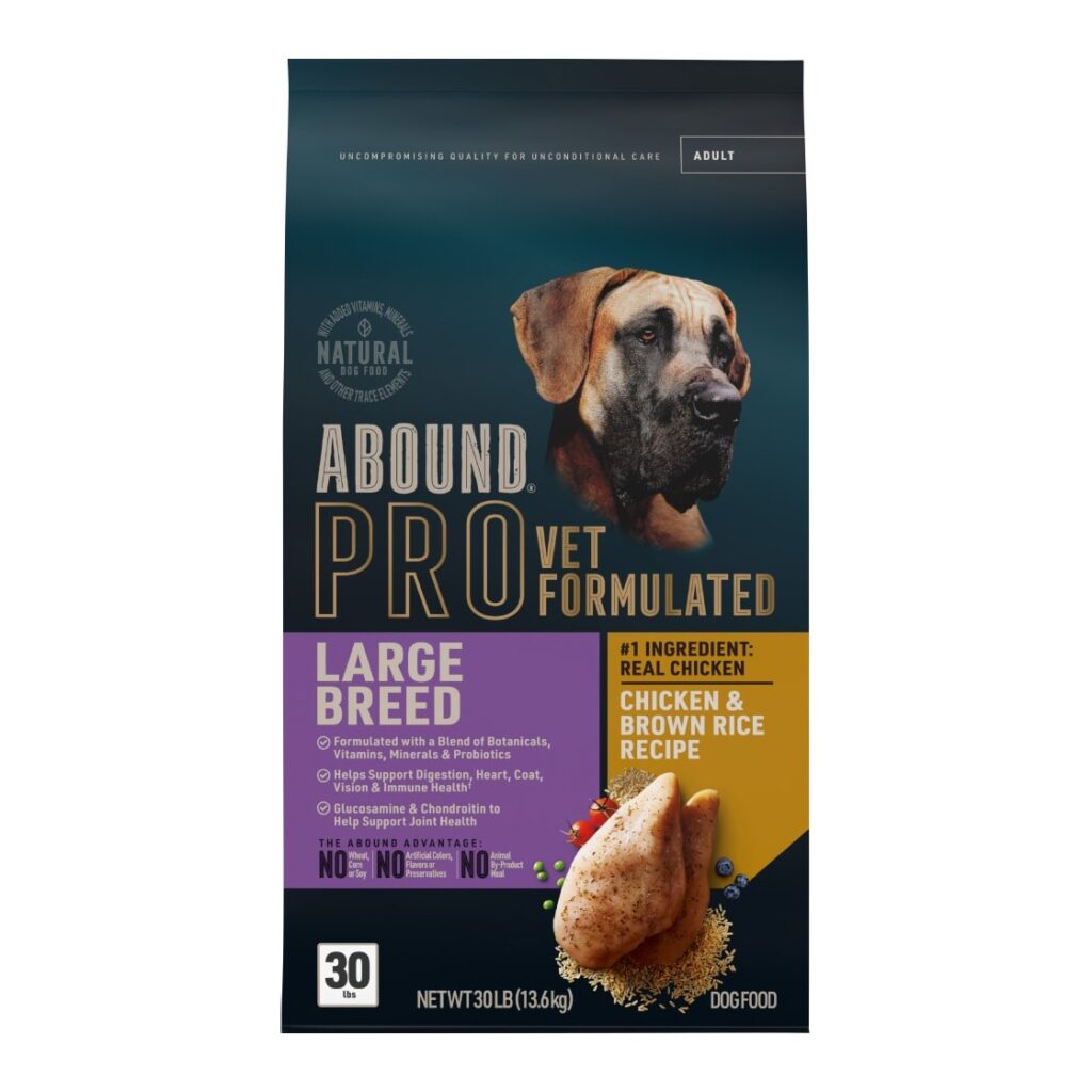 Abound Pro Vet Formulated Adult Large Breed Chicken & Brown Rice Dry Dog Food
