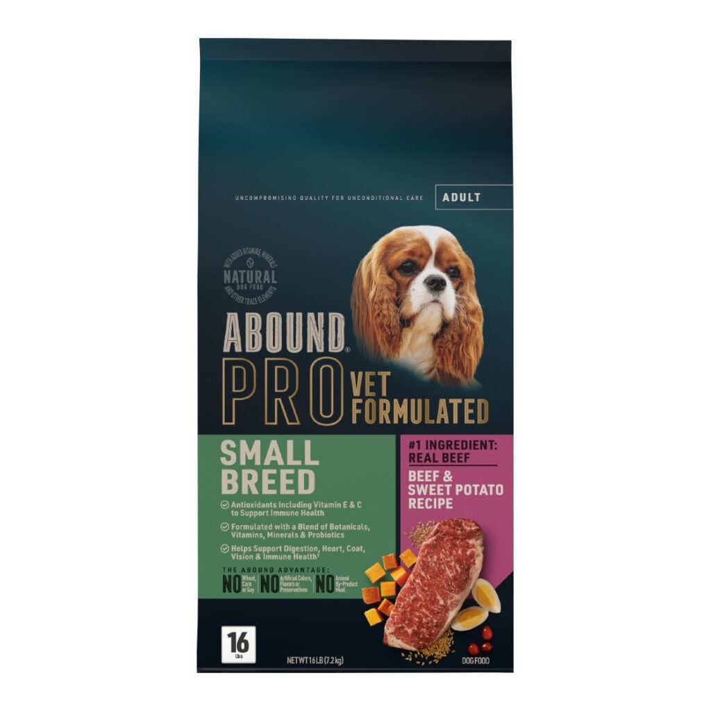 Abound Pro Vet Formulated Adult Small Breed Beef & Sweet Potato Dry Dog Food