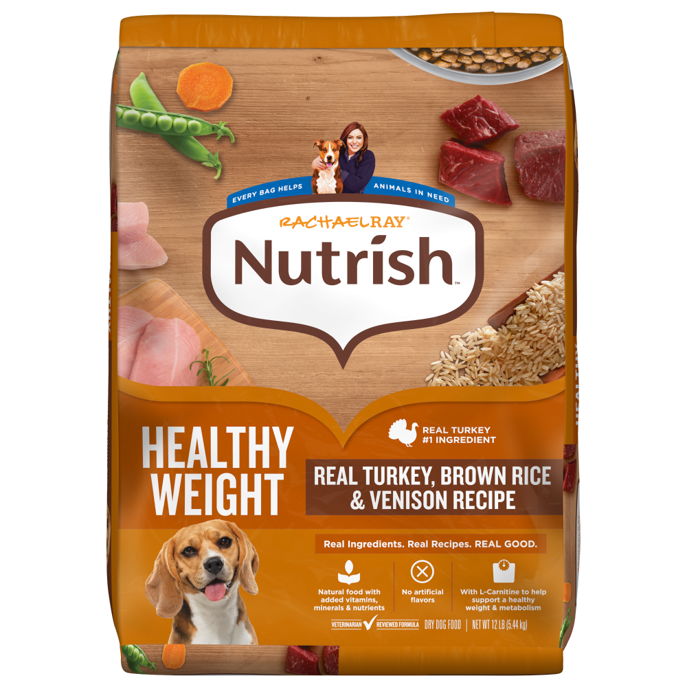 Rachael Ray Nutrish Healthy Weight Real Turkey, Brown Rice & Venison Recipe Dry Dog Food