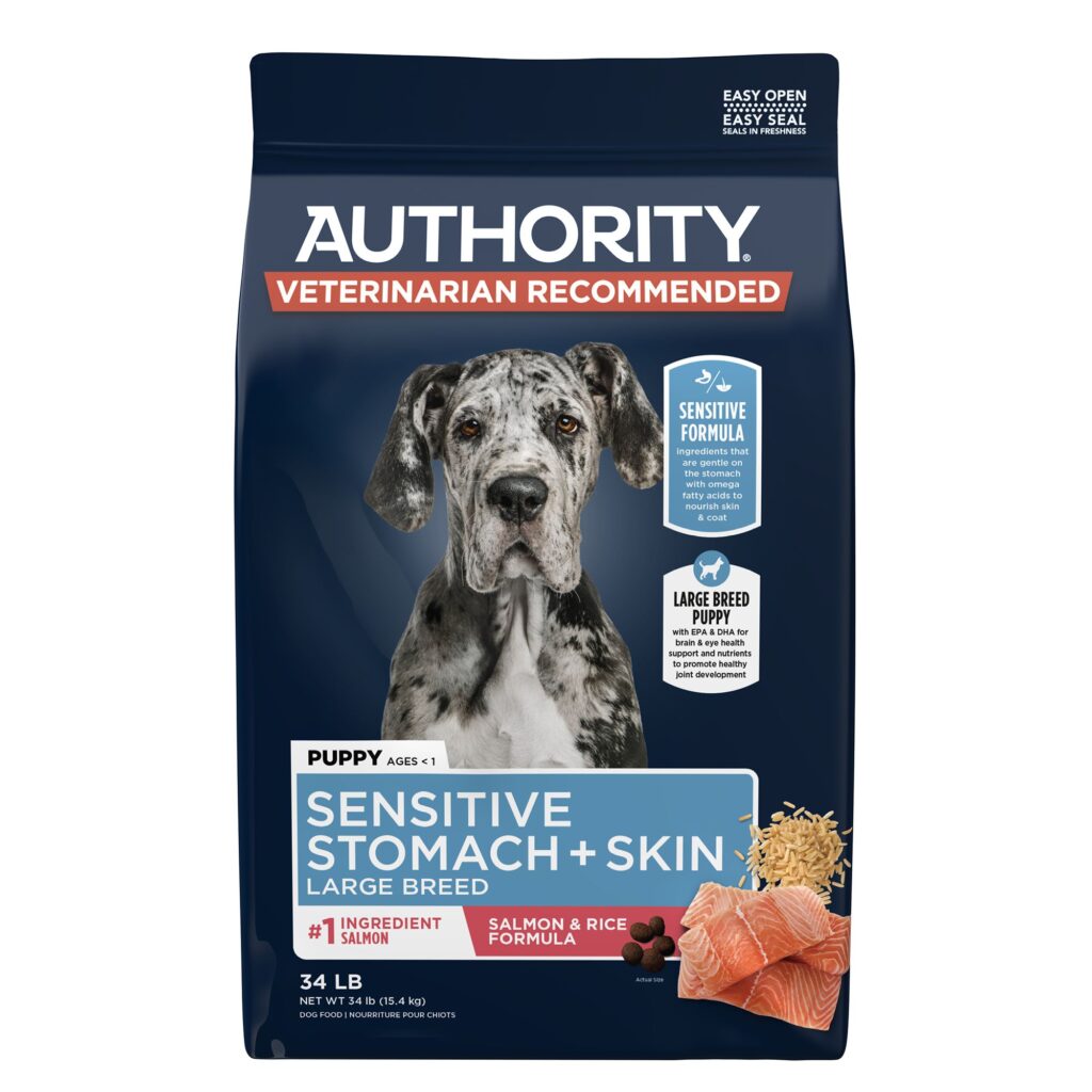 Authority Sensitive Stomach & Skin Large Breed Puppy Dry Dog Food