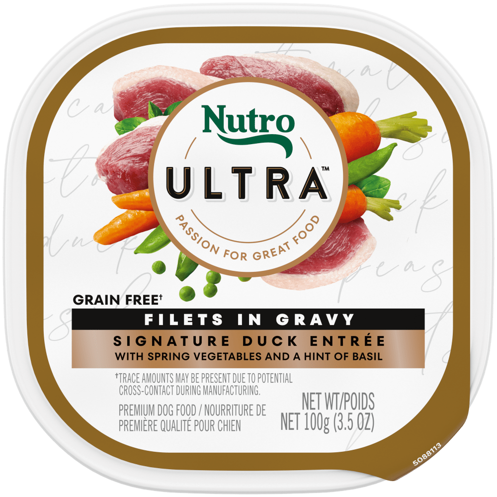 Nutro Natural Choice Signature Duck Entrée With Spring Vegetables and a Hint of Basil Filets in Gravy Wet Dog Food