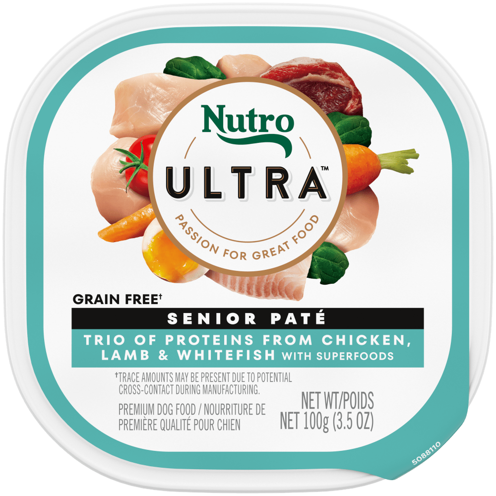 Nutro Ultra Senior Trio of Proteins Chicken, Lamb & Whitefish with Superfoods Paté Wet Dog Food