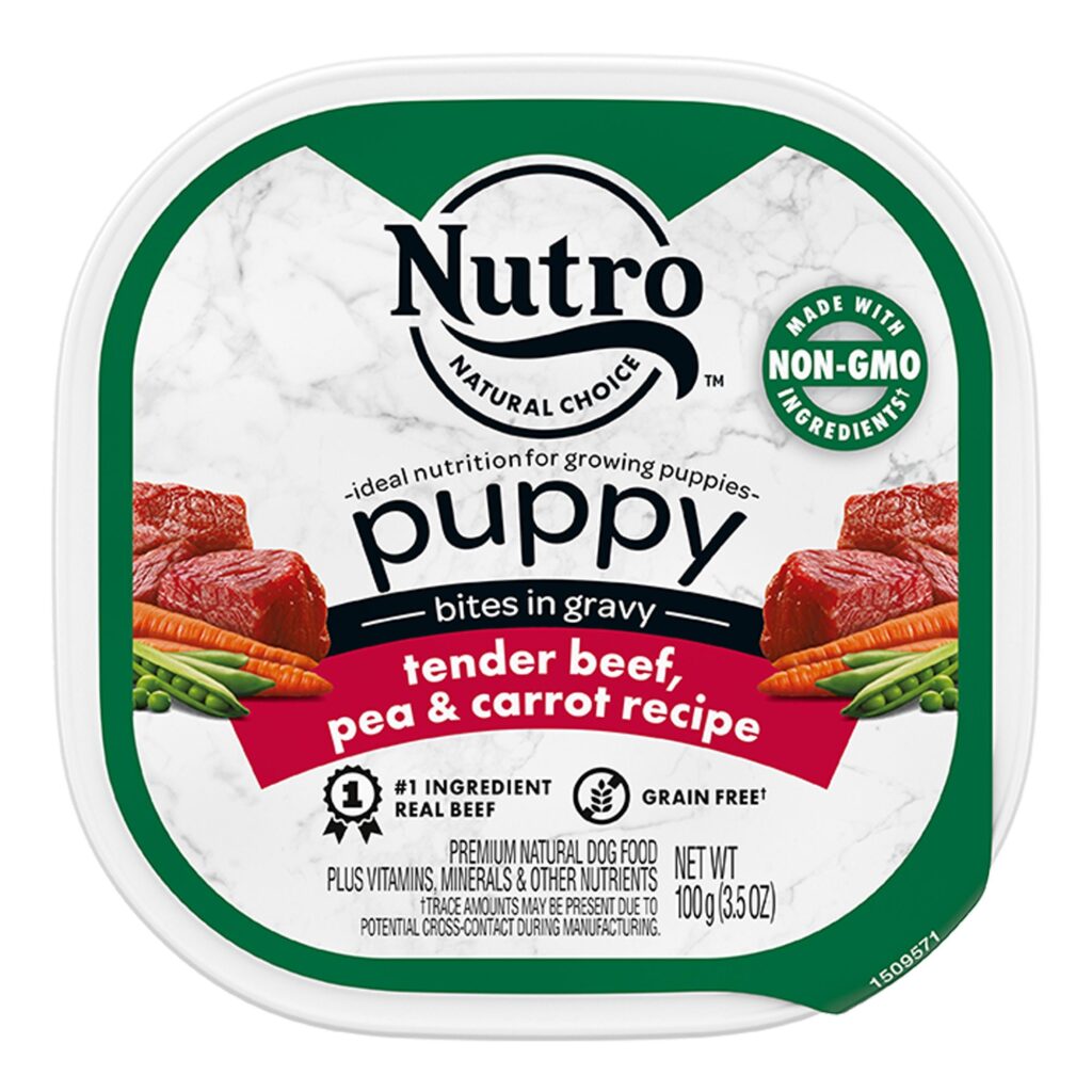 Nutro Puppy Tender Beef, Pea & Carrot Bites in Gravy Recipe Wet Dog Food