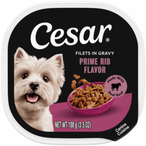 Cesar Filets in Gravy Prime Rib Wet Dog Food