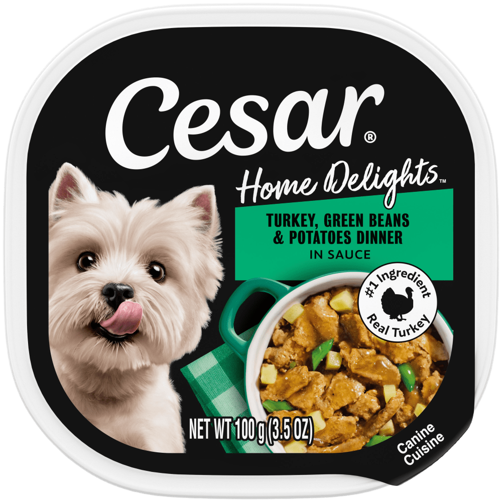 Cesar Home Delights Turkey, Green Beans & Potatoes Dinner in Sauce Wet Dog Food