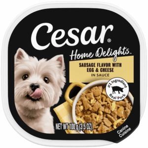 Cesar Home Delights Sausage with Egg & Cheese in Sauce Wet Dog Food