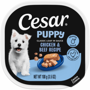 Cesar Classic Loaf in Sauce Puppy - Chicken & Beef Wet Dog Food