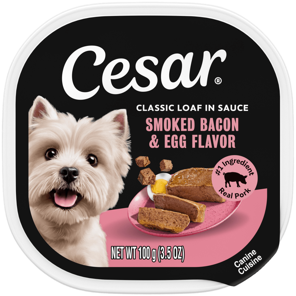 Cesar Classic Loaf in Sauce Smoked Bacon & Egg Wet Dog Food