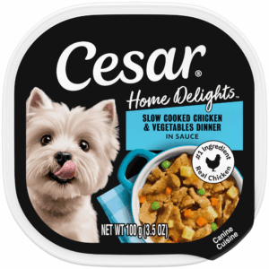 Cesar Home Delights Slow Cooked Chicken & Vegetables Dinner in Sauce Wet Dog Food