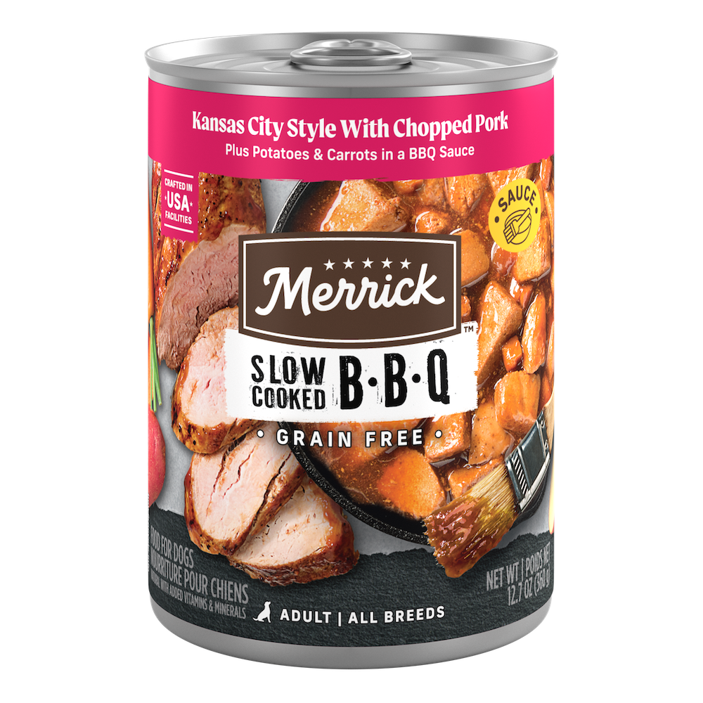Merrick Slow-Cooked BBQ Chopped Pork Wet Dog Food