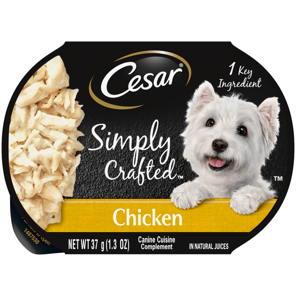 Cesar Simply Crafted Adult Chicken Dog Food Topper