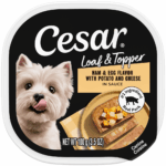Cesar Loaf & Topper in Sauce Ham & Egg with Potato & Cheese Wet Dog Food
