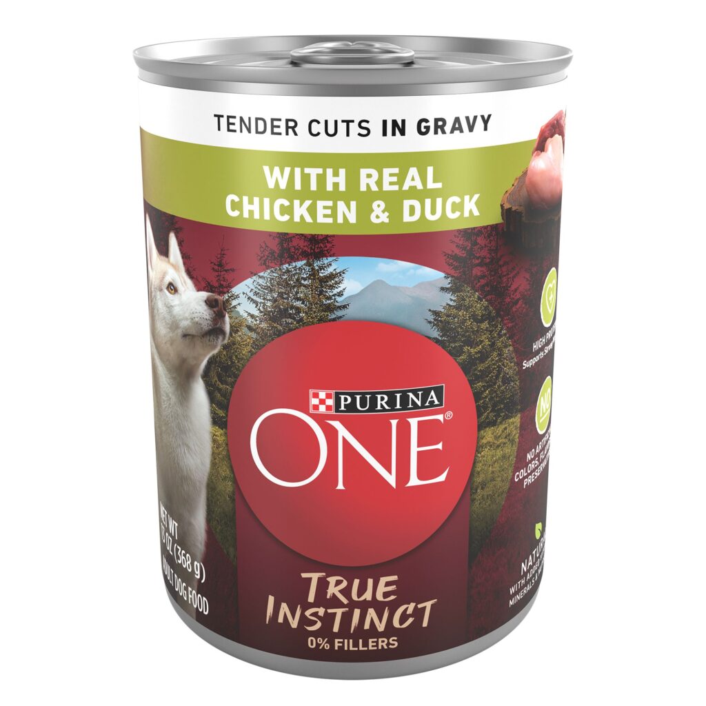 Purina ONE True Instinct Tender Cuts in Gravy Chicken & Duck Wet Dog Food