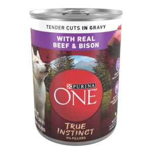 Purina ONE True Instinct Tender Cuts in Gravy Beef & Bison Wet Dog Food