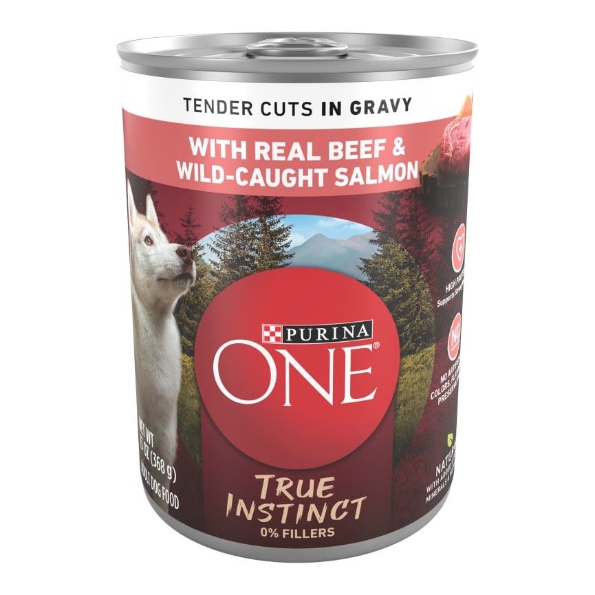 Purina ONE True Instinct Tender Cuts Beef & Salmon Wet Dog Food