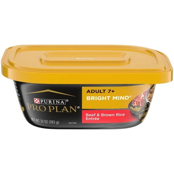 Purina Pro Plan Bright Mind Adult 7+ Beef & Brown Rice Entrée Wet Dog Food