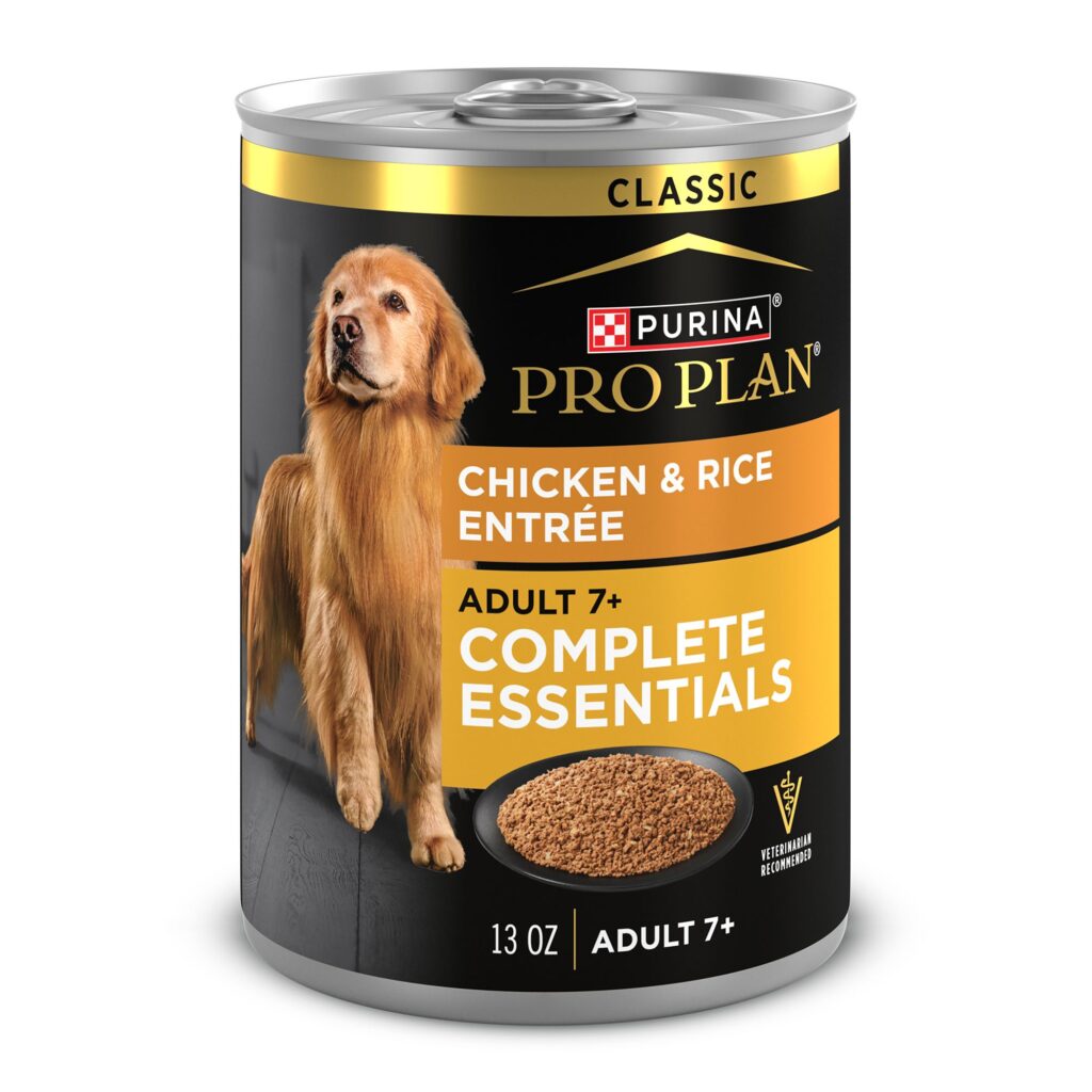 Purina Pro Plan Adult 7+ Senior Complete Essentials Chicken & Rice Entrée Classic Wet Dog Food