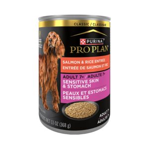 Purina Pro Plan Adult 7+ Sensitive Skin & Stomach Salmon & Rice Entrée Classic Wet Dog Food