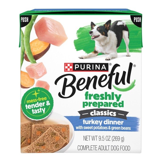 Purina Beneful Freshly Prepared Classics Turkey Dinner with Sweet Potatoes and Green Beans Pate Wet Dog Food