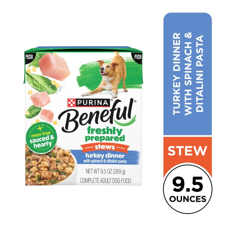 Purina Beneful Freshly Prepared Stews Turkey Dinner with Spinach and Ditalini Pasta in Gravy Wet Dog Food