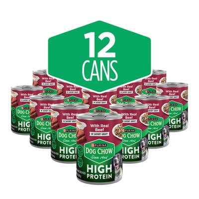 Purina Dog Chow High Protein with Real Beef in Gravy Wet Dog Food