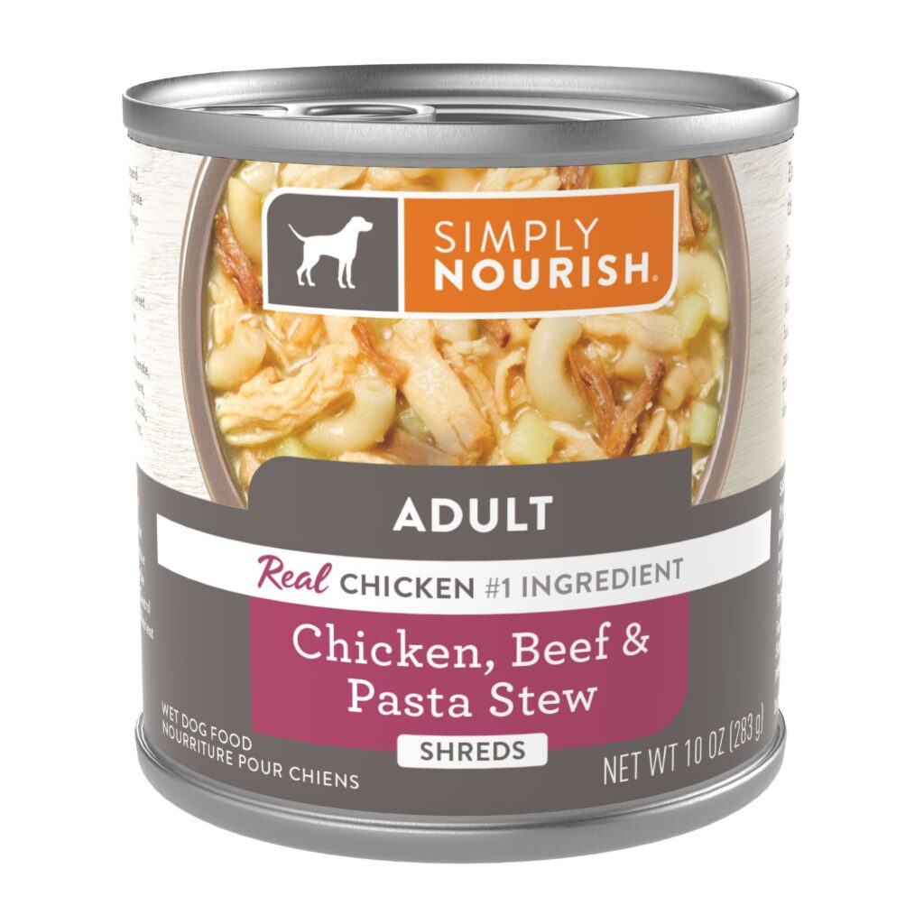 Simply Nourish Original – Shreds, Chicken, Beef & Pasta Stew Wet Dog Food