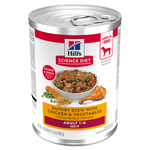 Hill’s Hill’s Science Diet Adult Savory Stew with Chicken & Vegetables Wet Dog Food