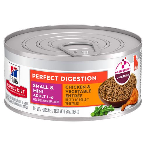 Hill’s Science Diet Adult Perfect Digestion Small & Mini Chicken & Vegetables Entrée Wet Dog Food
