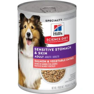 Hill’s Science Diet Adult Sensitive Stomach & Skin Salmon & Vegetable Entrée Wet Dog Food