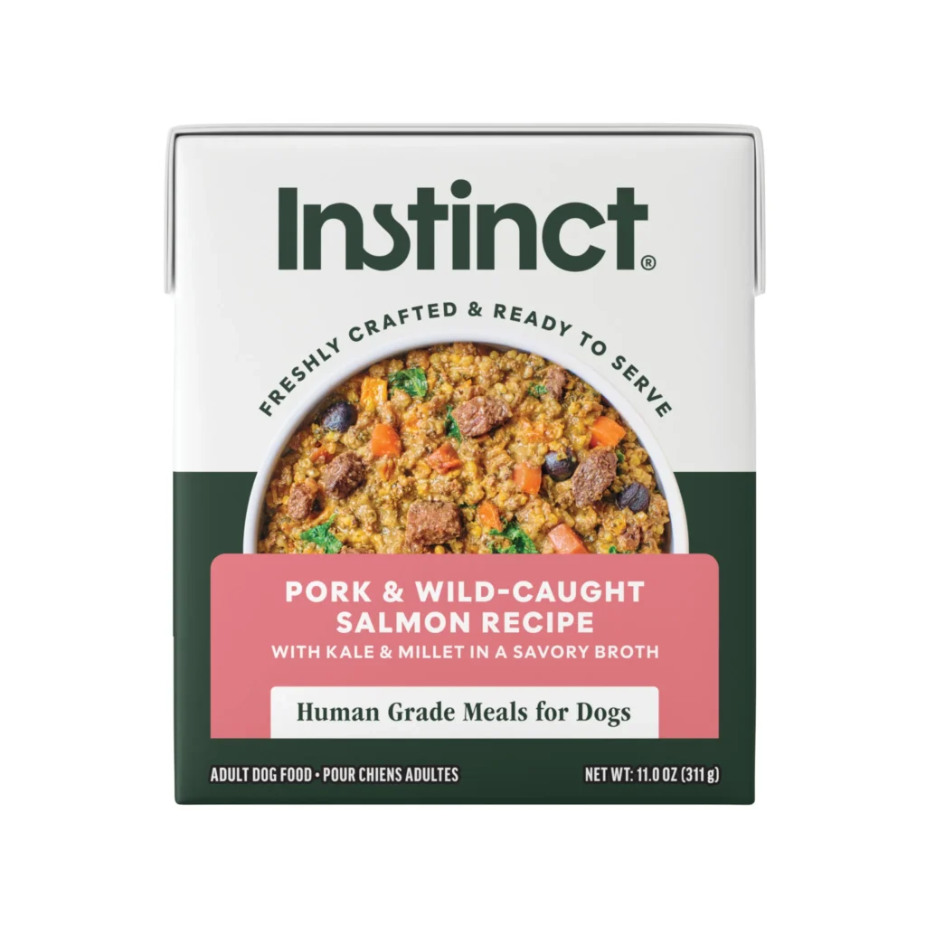 Instinct Freshly Crafted Meals Pork & Wild-Caught Salmon Recipe Wet Dog Food