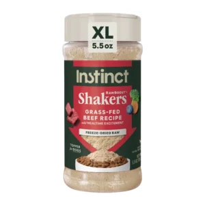 Instinct Raw Boost RawBoost+ Shakers Grass-Fed Beef Recipe Dog Food Topper