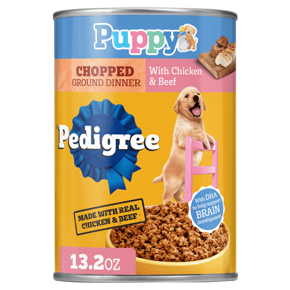 Pedigree Puppy Chopped Ground Dinner , Chicken & Beef Wet Dog Food