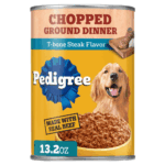 Pedigree Chopped Ground Dinner Adult Can, T-bone Steak Wet Dog Food