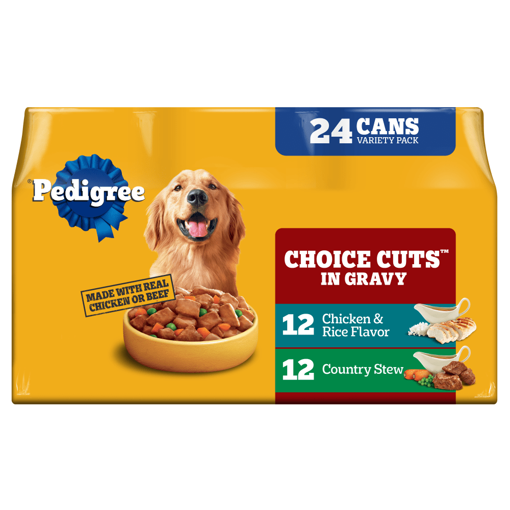 Pedigree Choice Cuts IN Gravy Adult Cans, Country Stew and Chicken & Rice Wet Dog Food