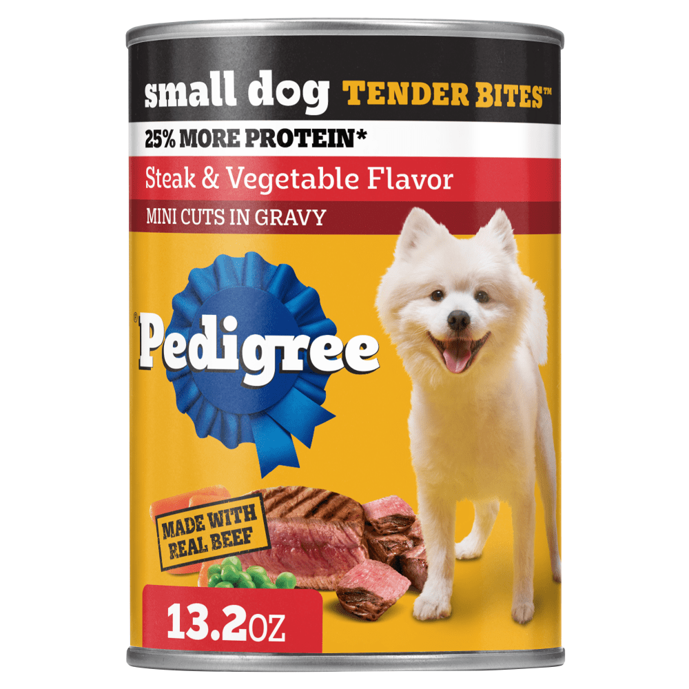 Pedigree Small Dog Food with Tender Bites, Steak & Vegetable Wet Dog Food