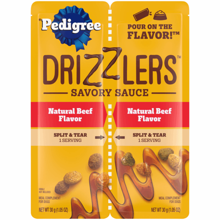 Pedigree DRIZZLERS Wet Dog Savory Sauce, Natural Beef Dog Food Topper