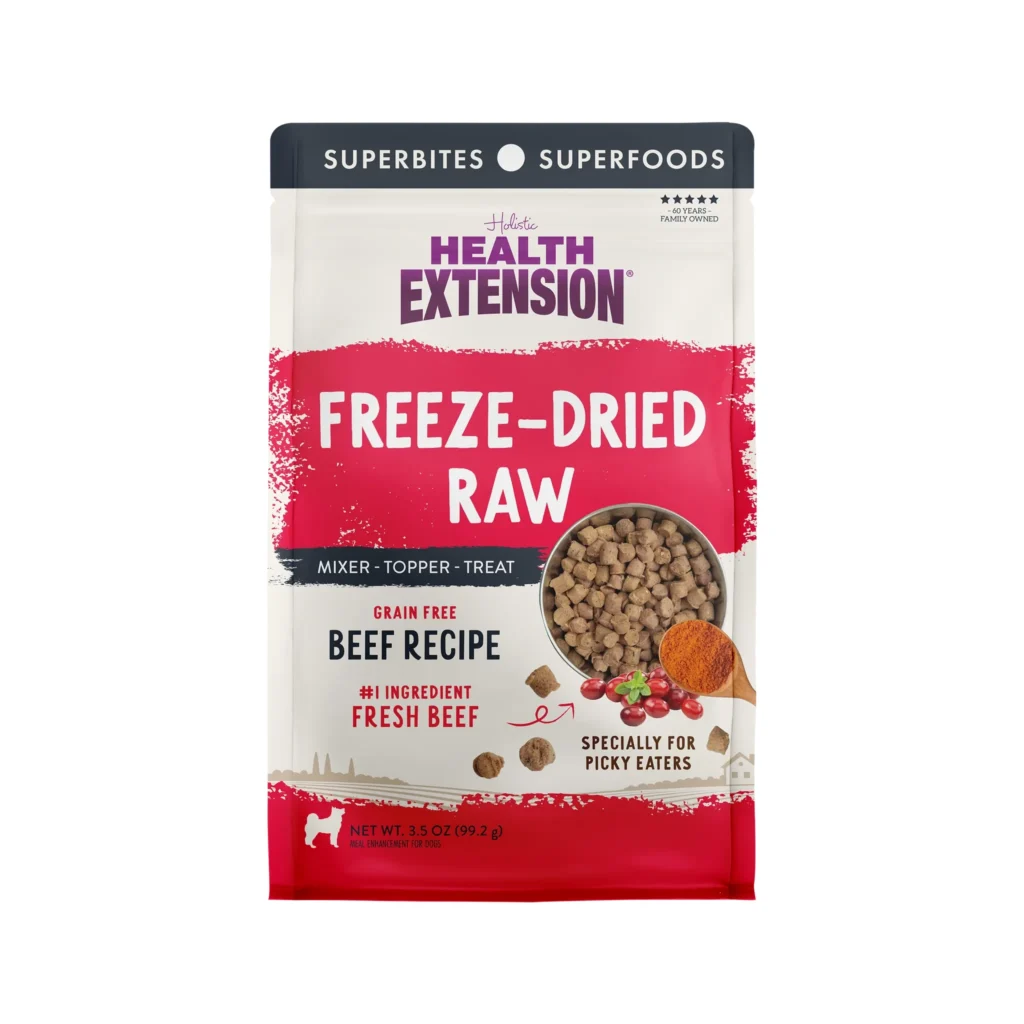 Health Extension Freeze Dried Raw Beef Recipe Dog Food Topper