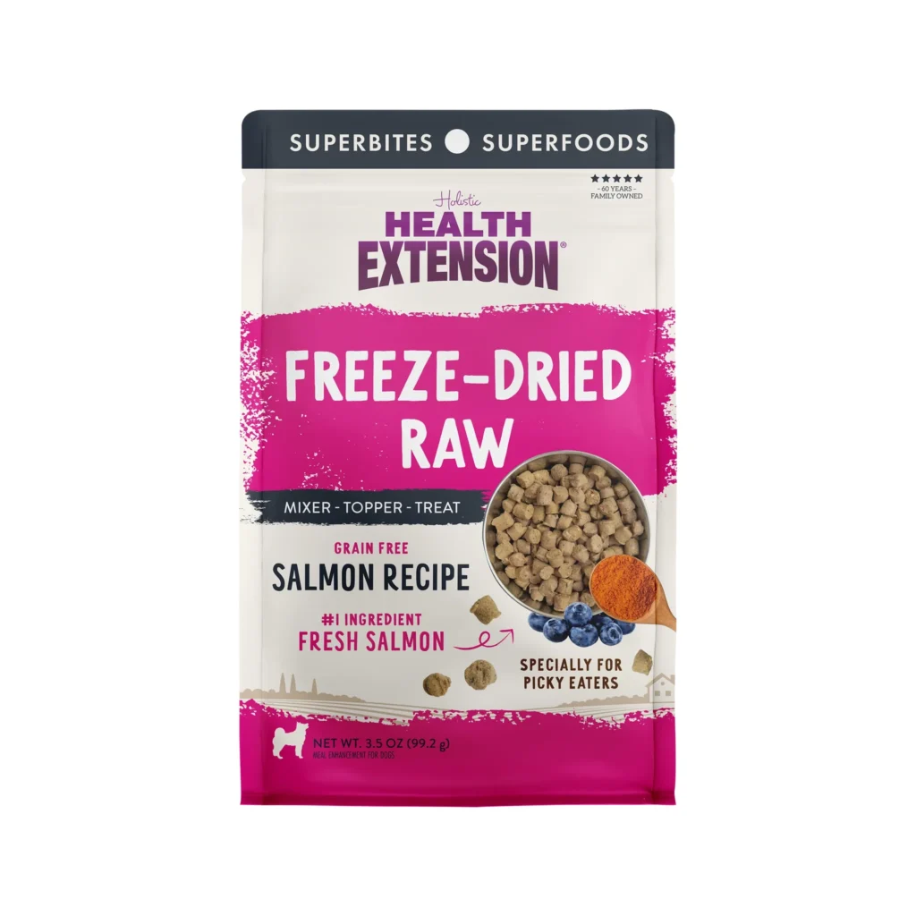 Health Extension Freeze Dried Raw Salmon Recipe Dog Food Topper