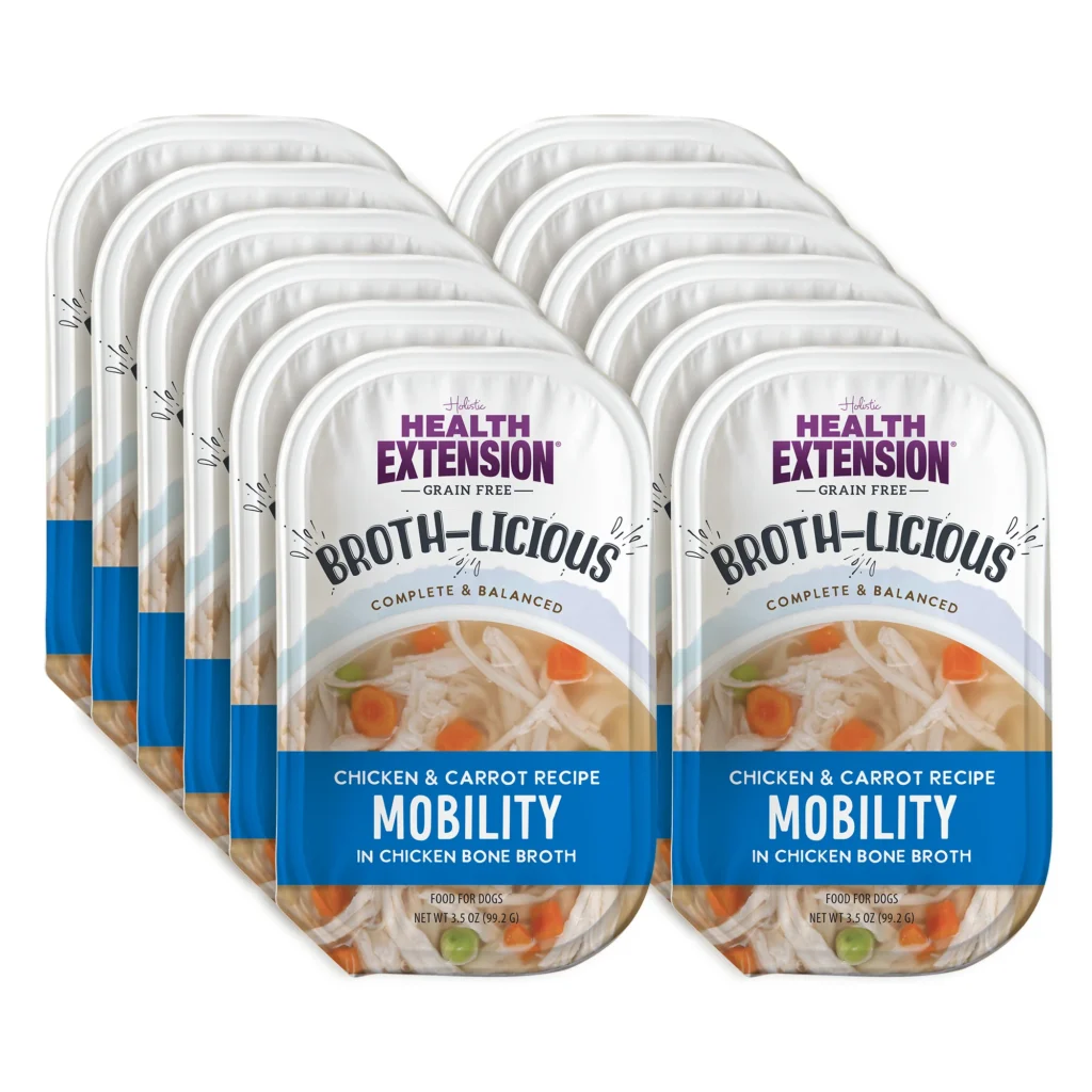 Health Extension Broth-Licious Chicken & Carrots in Bone Broth- Mobility Recipe Wet Dog Food