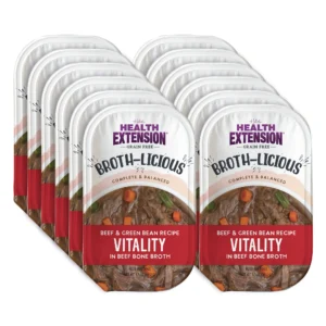 Health Extension Broth-Licious Beef & Green Bean in Bone Broth -Vitality Recipe Wet Dog Food