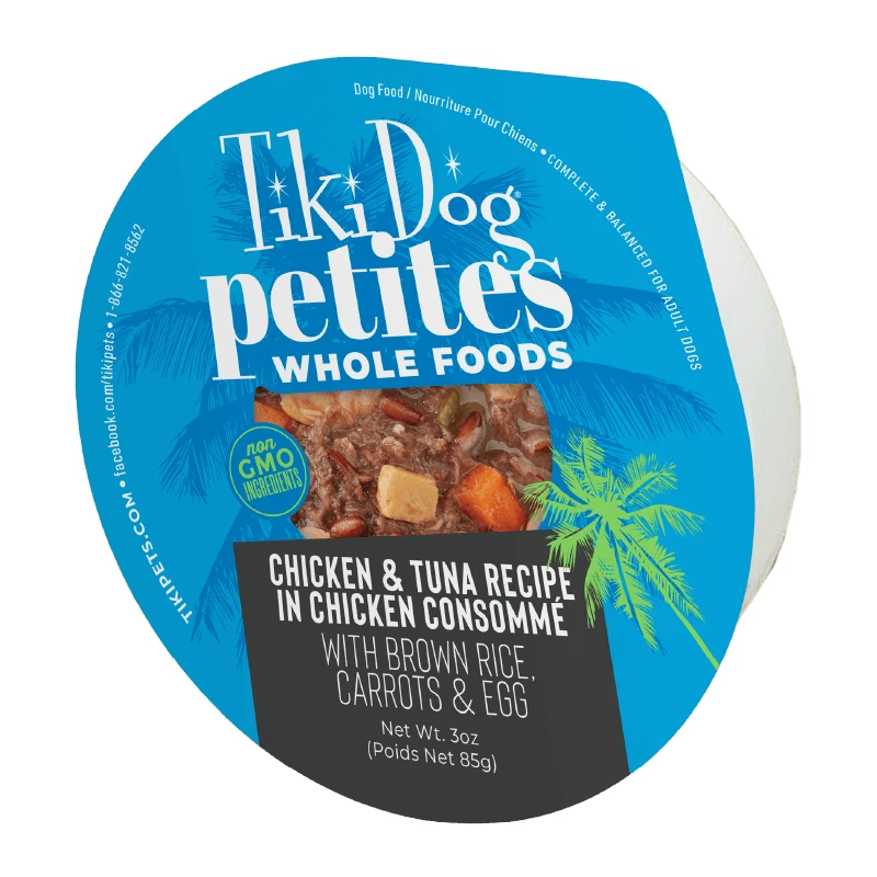 Tiki Dog Whole Foods Chicken & Tuna Recipe in Chicken Consommé Wet Dog Food