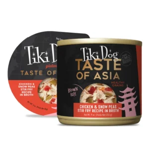 Tiki Dog Taste of the World Chicken & Snow Peas Stir Fry Recipe Wet Dog Food