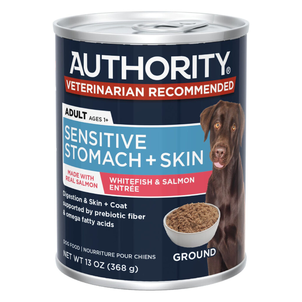 Authority Sensitive Stomach & Skin Whitefish & Salmon Entree Adult Wet Dog Food